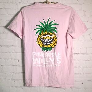 Pineapple Willy's Panama City Beach Florida Light Pink Pineapple Logo Tee Tshirt